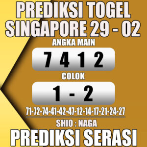Prediksi SINGAPORE 29 Februari 2024