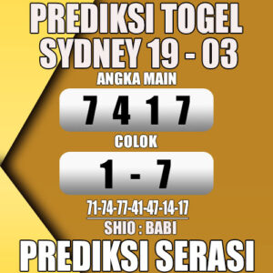 PREDIKSI Sydney 18 Maret 2024 SERASI TOGEL – Prediksi Togel sydney khusus untuk Anda pecinta racikan angka dari SERAS