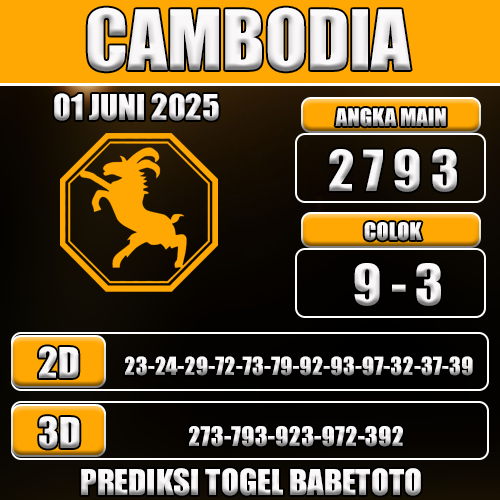Prediksi Togel Cambodia 01 Juni 2025