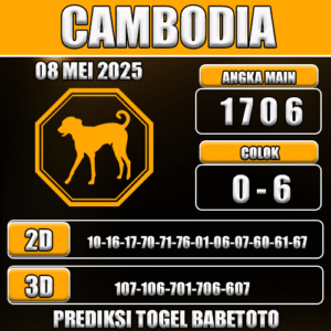 Prediksi Togel Cambodia 08 Mei 2025