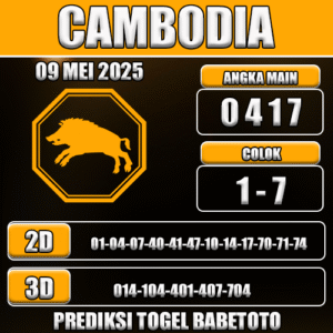 Prediksi Togel Cambodia 09 Mei 2025