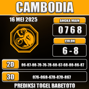 Prediksi Togel Cambodia 16 Mei 2025