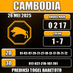 Prediksi Togel Cambodia 26 Mei 2025