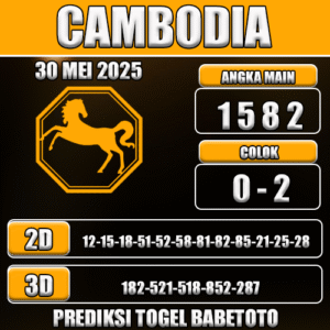 Prediksi Togel Cambodia 30 Mei 2025