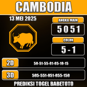 Prediksi Togel Cambodia 13 Mei 2025