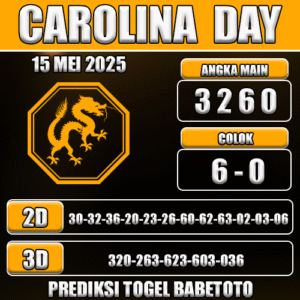 Prediksi Togel Carolina Day 15 Mei 2025