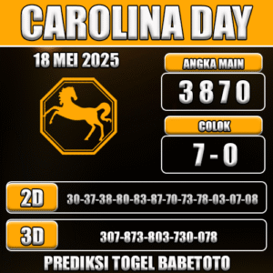 Prediksi Togel Carolina Day 18 Mei 2025