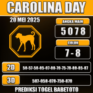 Prediksi Togel Carolina Day 20 Mei 2025