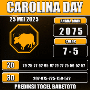 Prediksi Togel Carolina Day 25 Mei 2025