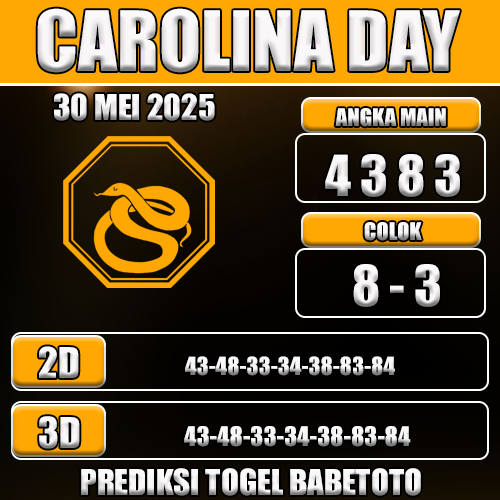 Prediksi Togel Carolina Day 30 Mei 2025