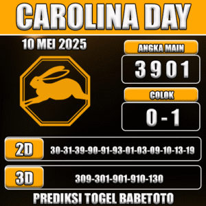 Prediksi Togel Carolina Day 10 Mei 2025
