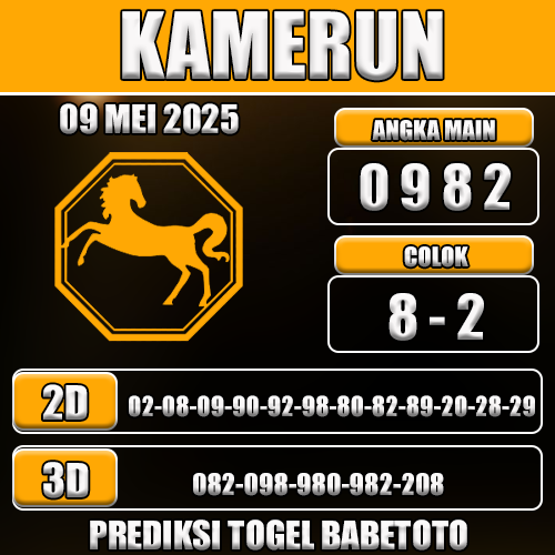 Prediksi Togel Kamerun 09 Mei 2025