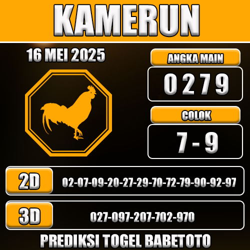 Prediksi Togel Kamerun 16 Mei 2025