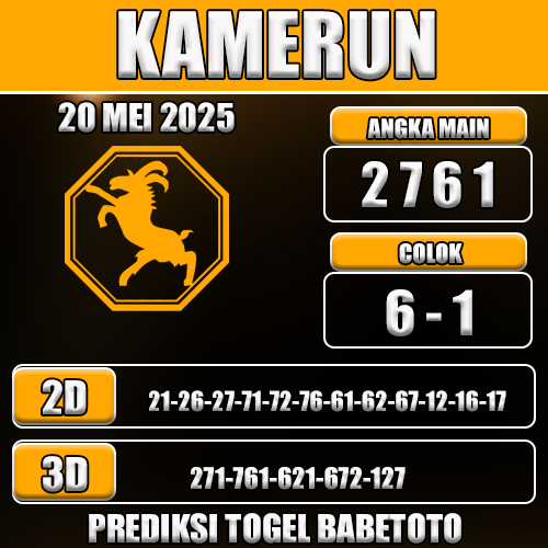Prediksi Togel Kamerun 20 Mei 2025