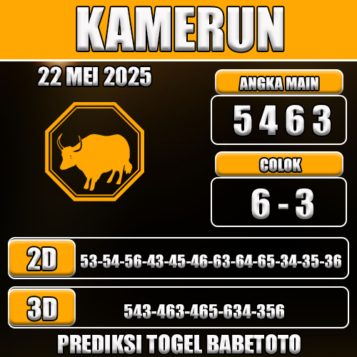 Prediksi Togel Kamerun 22 Mei 2025