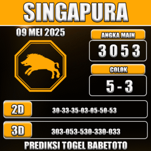 Prediksi Togel Singapura 09 Mei 2025