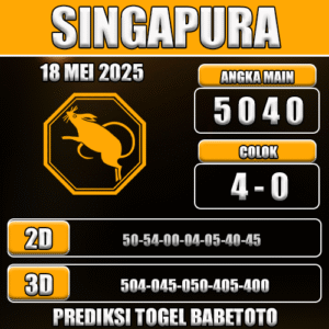 Prediksi Togel Singapura 18 Mei 2025