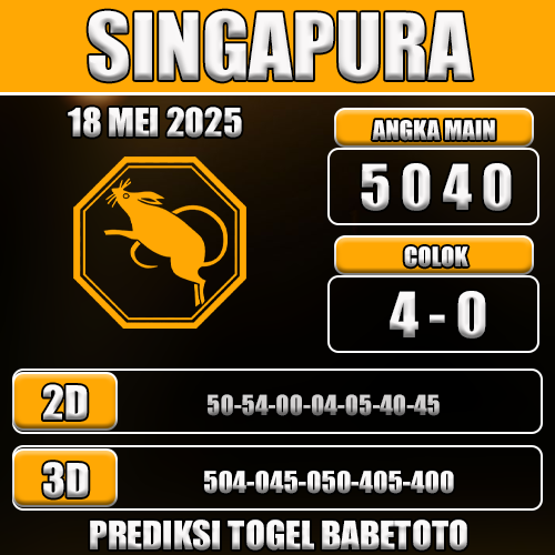 Prediksi Togel Singapura 18 Mei 2025