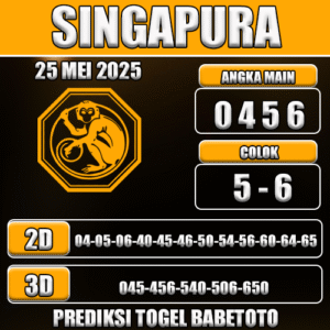 Prediksi Togel Singapura 25 Mei 2025