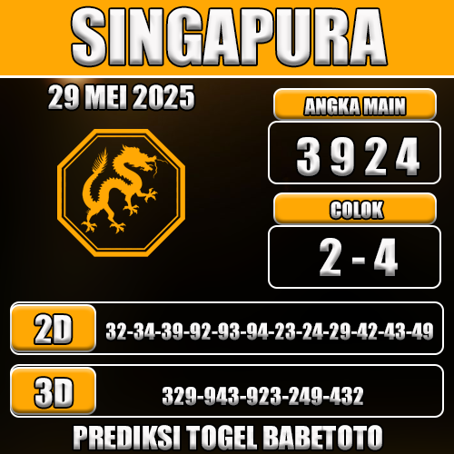 Prediksi Togel Singapura 29 Mei 2025