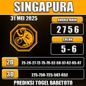 Prediksi Togel Singapura 31 Mei 2025