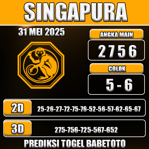 Prediksi Togel Singapura 31 Mei 2025