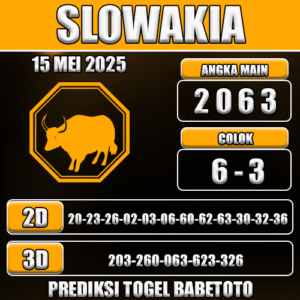 Prediksi Togel Slowakia 15 Mei 2025