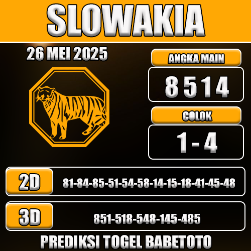 Prediksi Togel Slowakia 26 Mei 2025