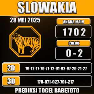 Prediksi Togel Slowakia 29 Mei 2025