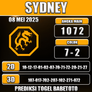 PREDIKSI BABETOTO 08 MEI 2025