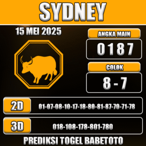Prediksi Togel Sydney 15 Mei 2025