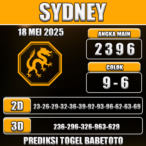 Prediksi Togel Sydney 18 Mei 2025