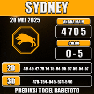 Prediksi Togel Sydney 20 Mei 2025
