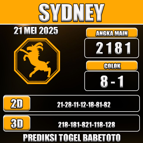 Prediksi Togel Sydney 21 Mei 2025