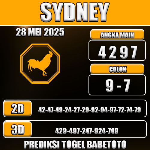 Prediksi Togel Sydney 28 Mei 2025