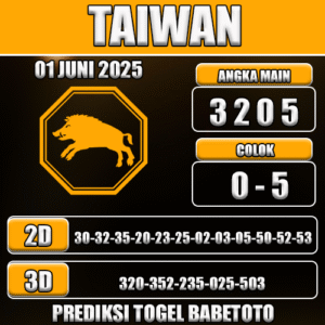 Prediksi Togel Taiwan 01 Juni 2025