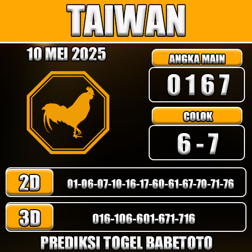 Prediksi Togel Taiwan 10 Mei 2025