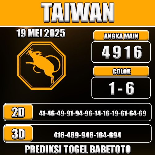 Prediksi Togel Taiwan 19 Mei 2025