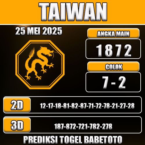 Prediksi Togel Taiwan 25 Mei 2025