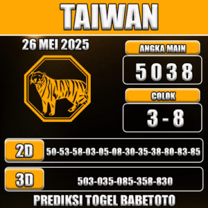 Prediksi Togel Taiwan 26 Mei 2025
