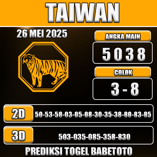 Prediksi Togel Taiwan 26 Mei 2025