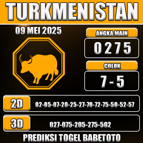 Prediksi Togel Turkmenistan 09 Mei 2025