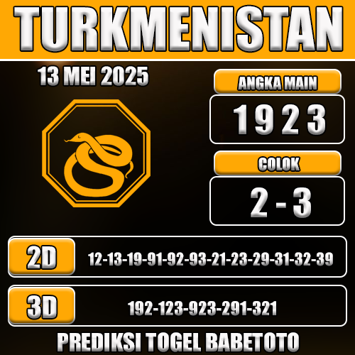Prediksi Togel Turkmenistan 13 Mei 2025