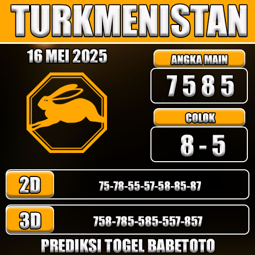 Prediksi Togel Turkmenistan 16 Mei 2025