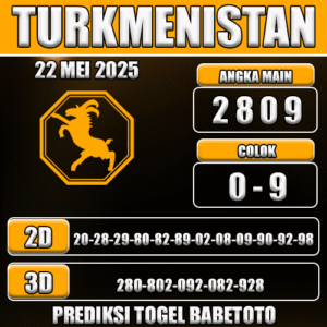 Prediksi Togel Turkmenistan 22 Mei 2025