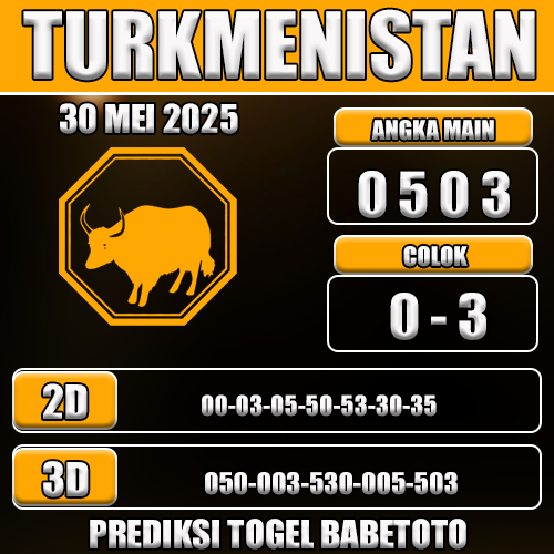 Prediksi Togel Turkmenistan 30 Mei 2025