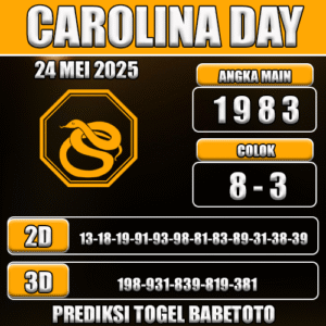 Prediksi Togel Carolina Day 24 Mei 2025