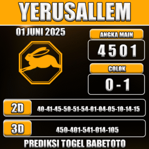 Prediksi Togel Yerusallem 01 Juni 2025