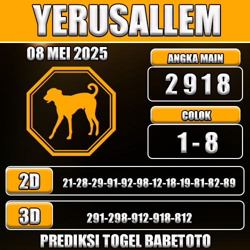 Prediksi Togel Yerusallem 08 Mei 2025