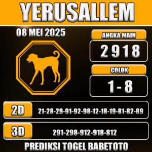 Prediksi Togel Yerusallem 08 Mei 2025